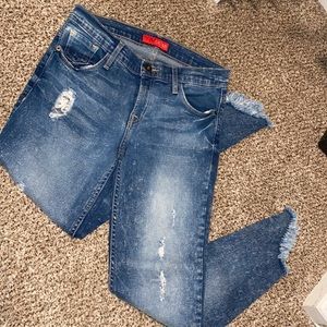 Guess High Waist Skinny Jean Distressed US 28